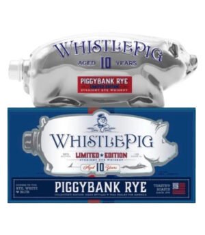 WhistlePig 10 Year Piggybank Rye. White. and Blue Limited Edition 1L